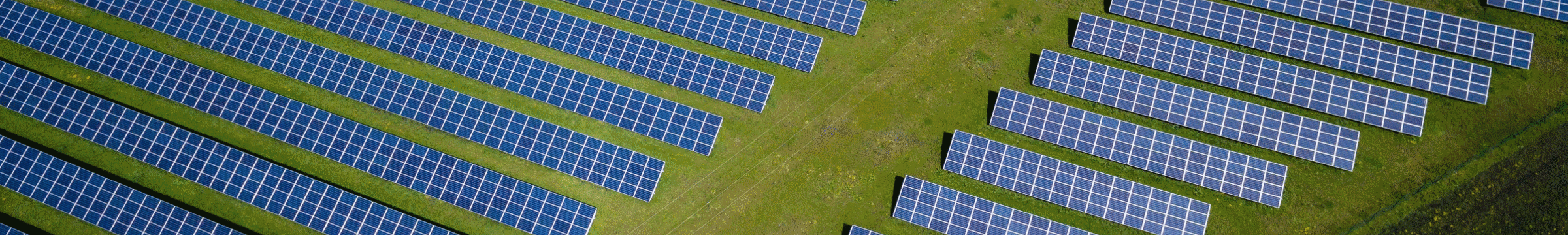 Rows of solar panels 
